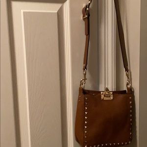 Mini Valentino Garavani StuddedHobo Crossbody Bag.